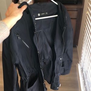 J Brand waterproof windbreaker in navy blue